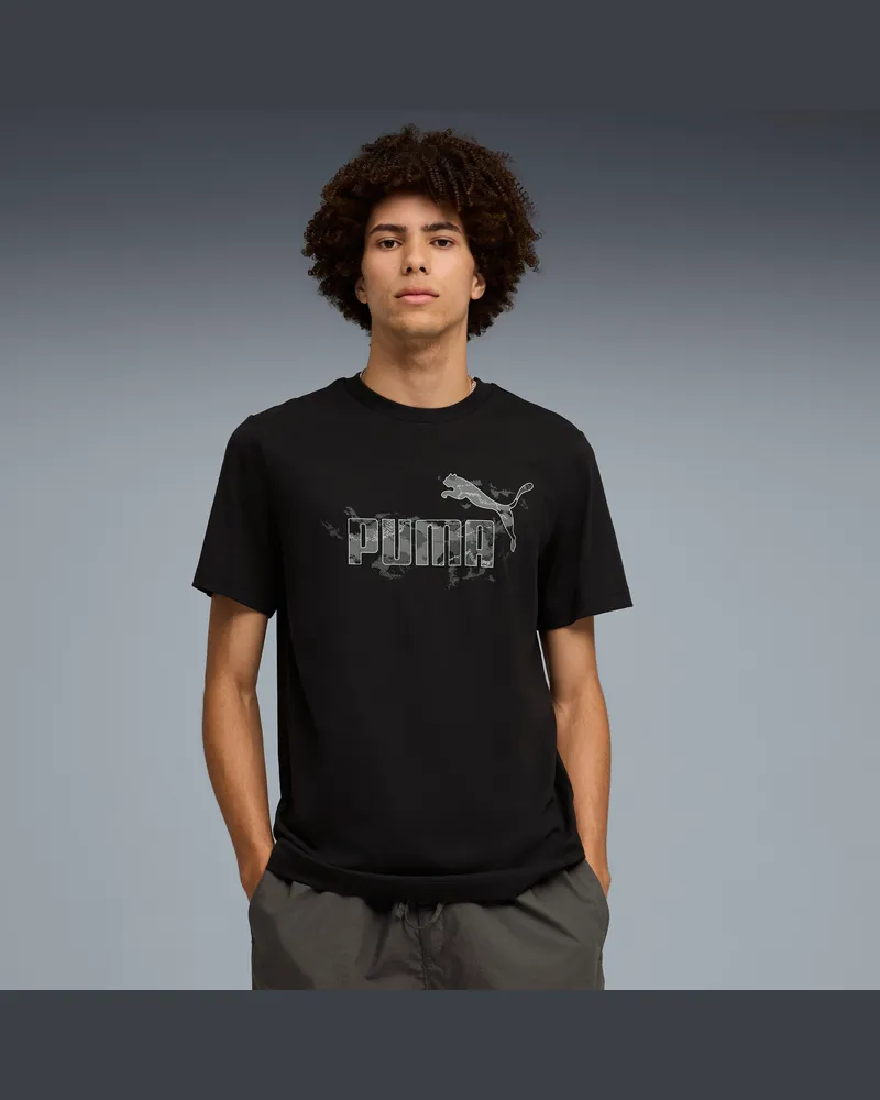 Puma Camo T-Shirt Herren, Kleidung, Schwarz Schwarz