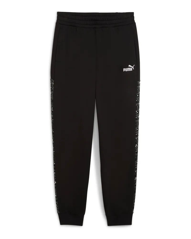 Puma Essentials Comfort High-Waist Jogginghose mit Animal-Print Damen, Accessoires, Schwarz Schwarz