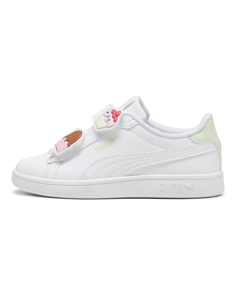 Puma Smash 3.0 Badges Sneakers Kinder, Schuhe, Weiß Weiß