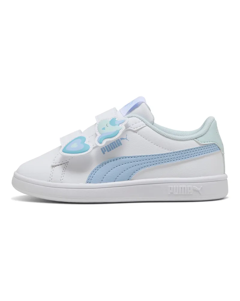 Puma Smash 3.0 Badges Sneakers Kinder, Schuhe, Weiß Weiß