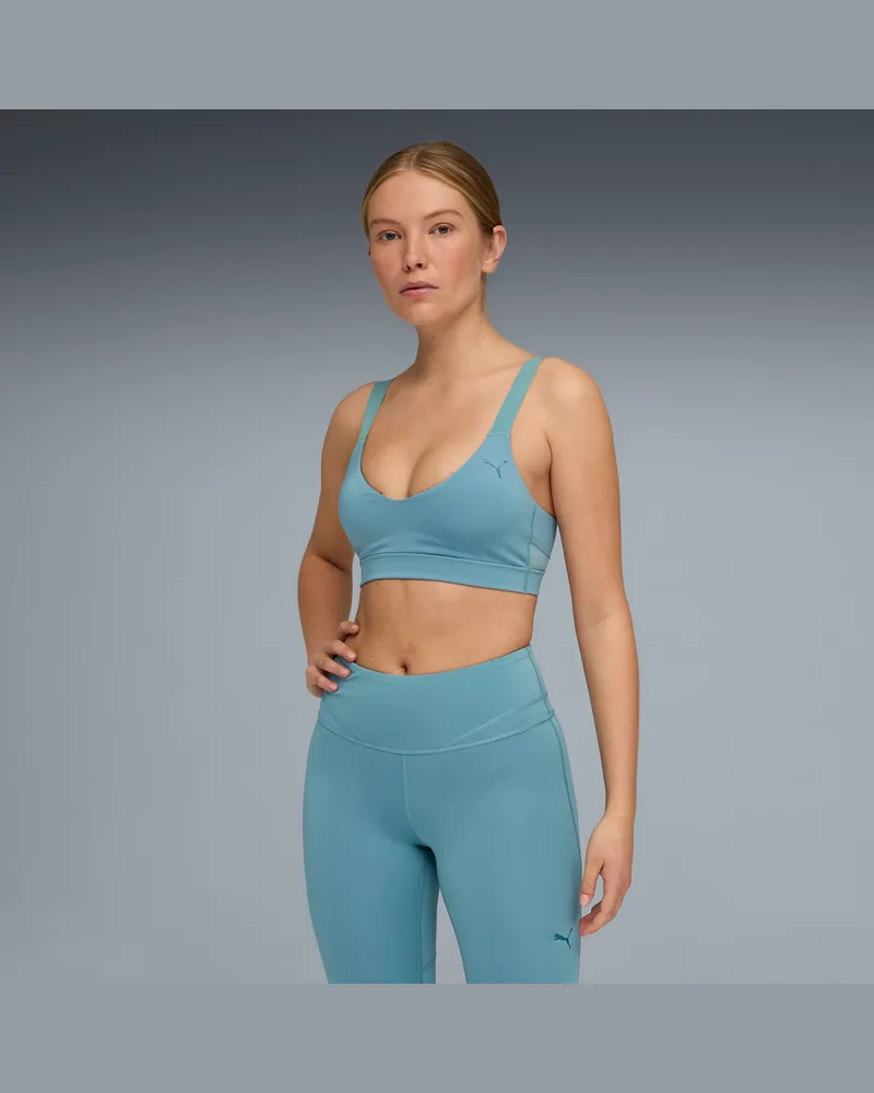 Puma SHAPE Trainings-BH, Kleidung, Blau Blau