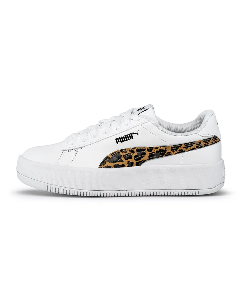 Puma Lily Platform Leo Damen-Sneakers, Schuhe, Weiß Weiß