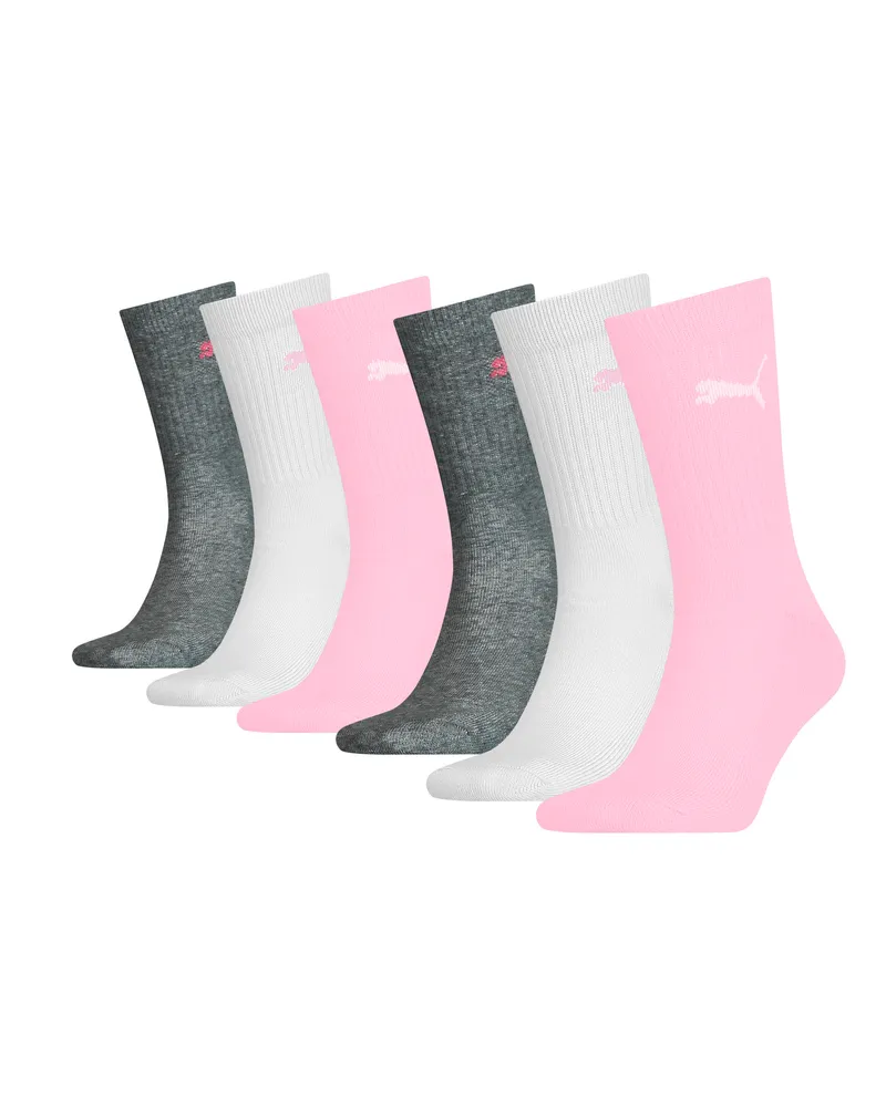 Puma Classic Crew Socken Jungen (6er-Pack), Accessoires, Rosa Rosa