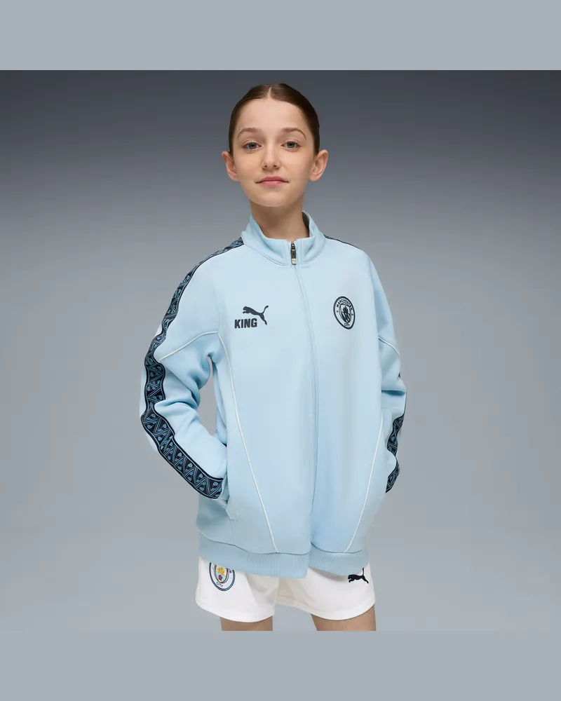 Puma Manchester City KING Anthem Jacke Teenager, Kleidung, Blau Blau