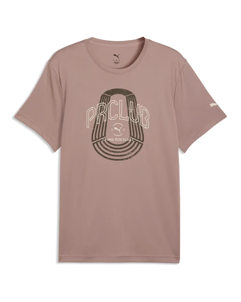 Puma Run Club Graphic T-Shirt Herren, Kleidung Beige