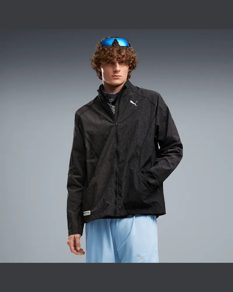 Puma Brightstride windCELL Jacke Herren, Kleidung, Schwarz Schwarz
