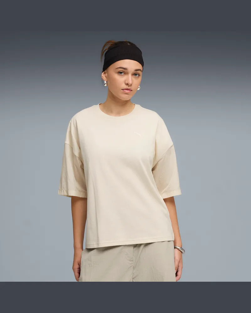 Puma HER Oversized T-Shirt Damen, Kleidung, Weiß Weiß