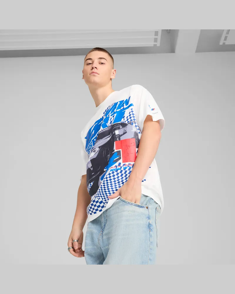 Puma BMW M Motorsport Big Graphic T-Shirt Herren, Kleidung, Weiß Weiß