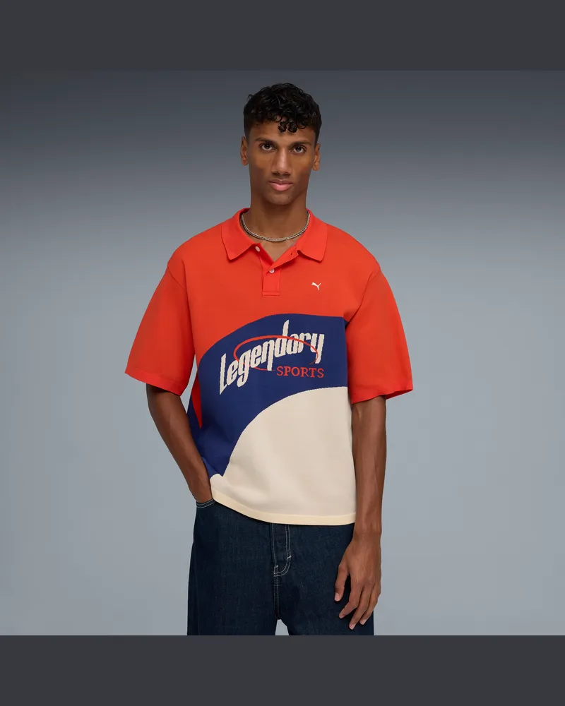 Puma NOW Polo Herren, Kleidung, Rot Rot