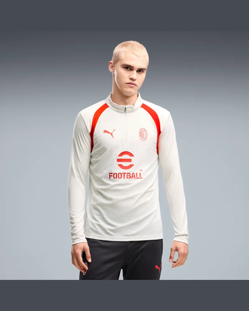 Puma AC Milan Slim Trainingstop mit Reißverschluss bis zum Hals Herren, Accessoires, Grau Grau