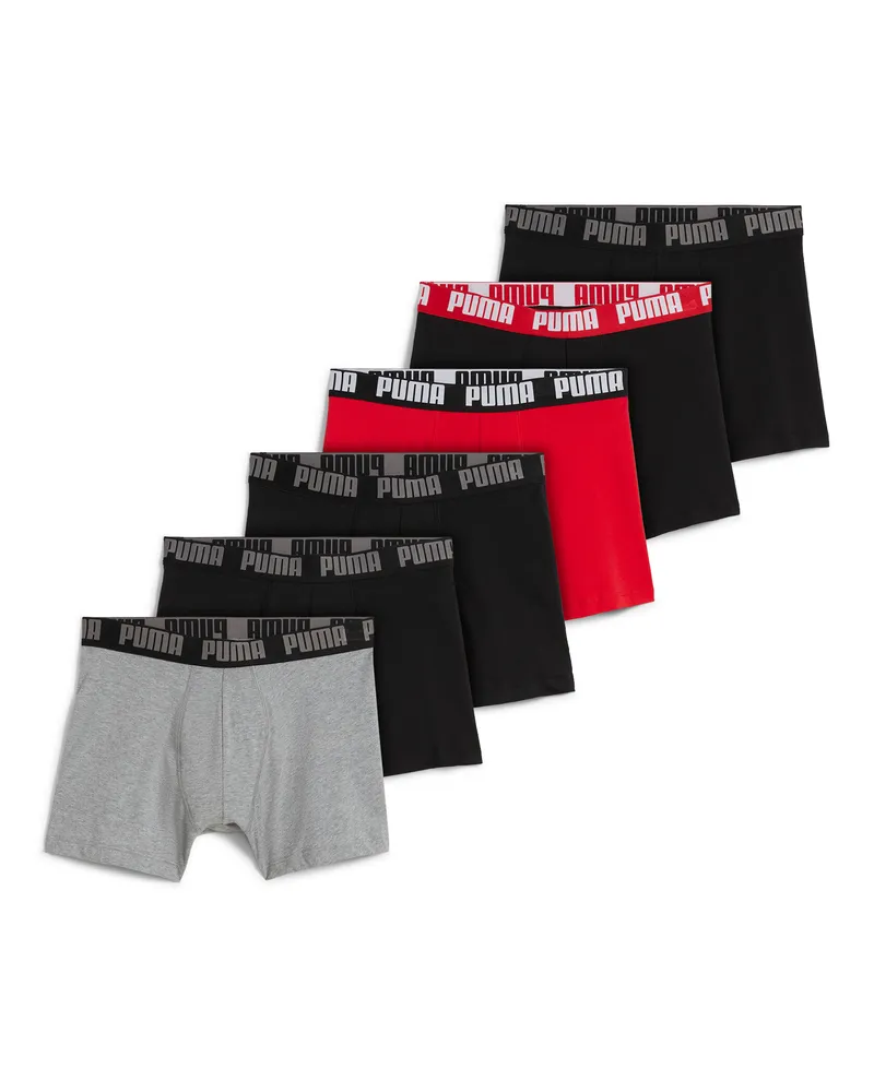 Puma Boxershorts Herren er Pack), Kleidung, Grau Grau