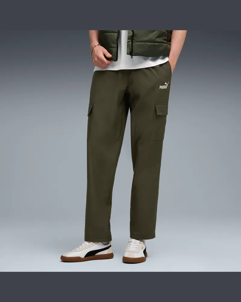 Puma Essentials No. 1 Logo Gewebte Cargohose Herren, Kleidung, Grün Grün