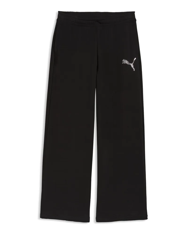 Puma Essentials Graphics Bedazzled Slouchy Hose Damen, Accessoires, Schwarz Schwarz