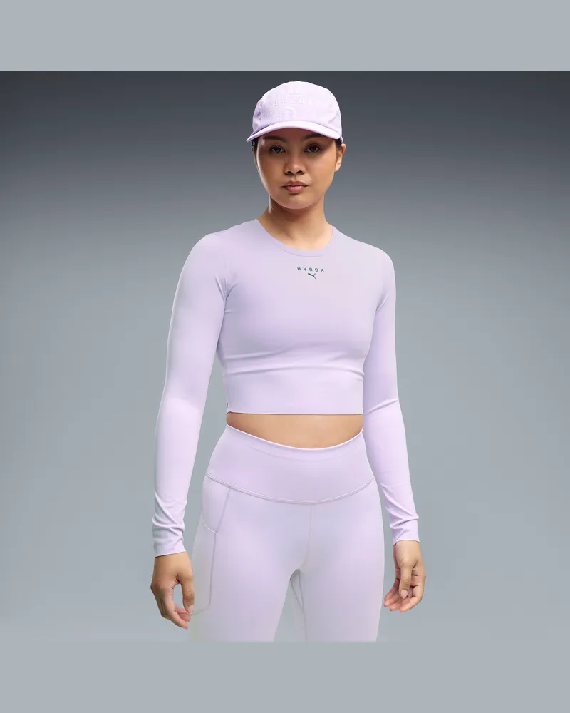 Puma x HYROX PWRMODE Cropped Langarmshirt Damen, Kleidung, Lila Lila