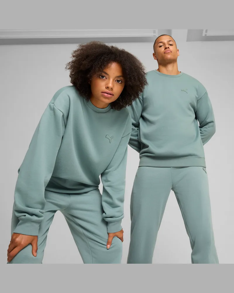 Puma Essentials Elevated Crewneck Unisex, Kleidung, Grün Grün