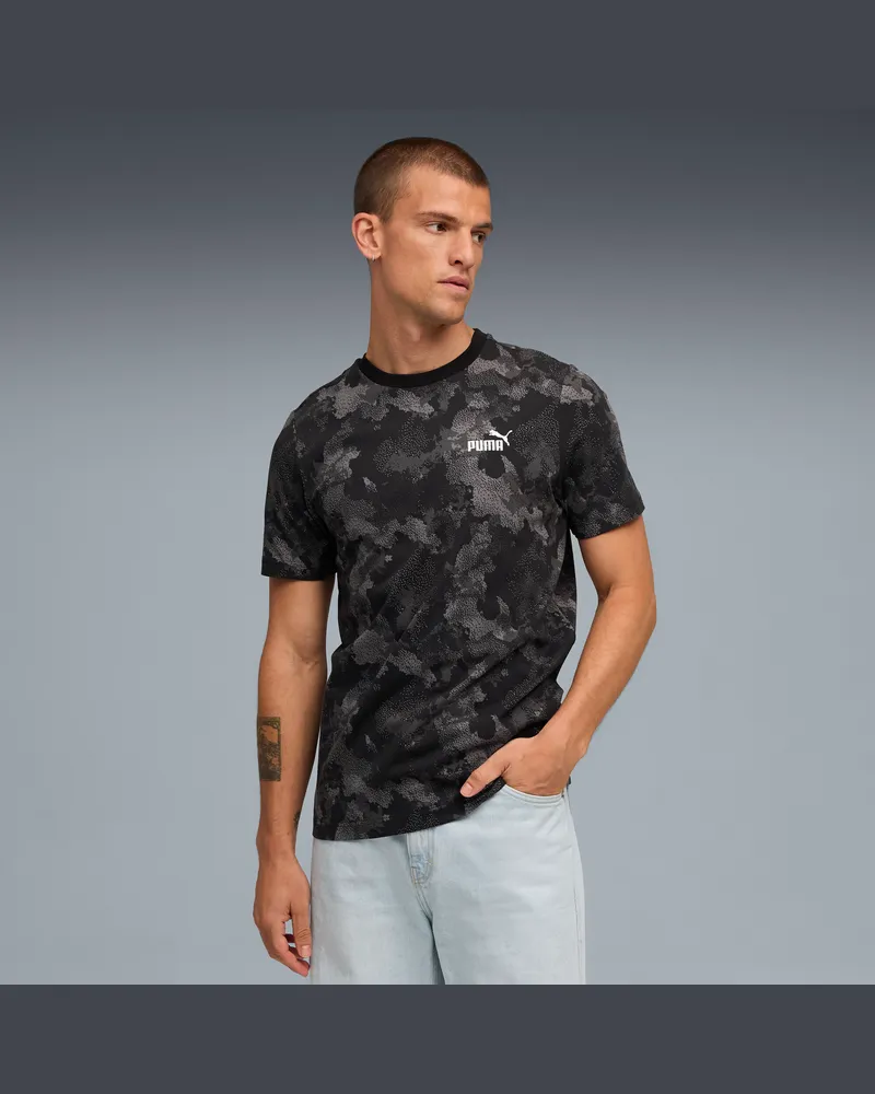 Puma Essentials Camo T-Shirt Herren, Kleidung, Schwarz Schwarz