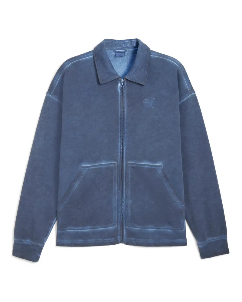 Puma Washed Out Oversized Overshirt Unisex, Kleidung, Blau Blau