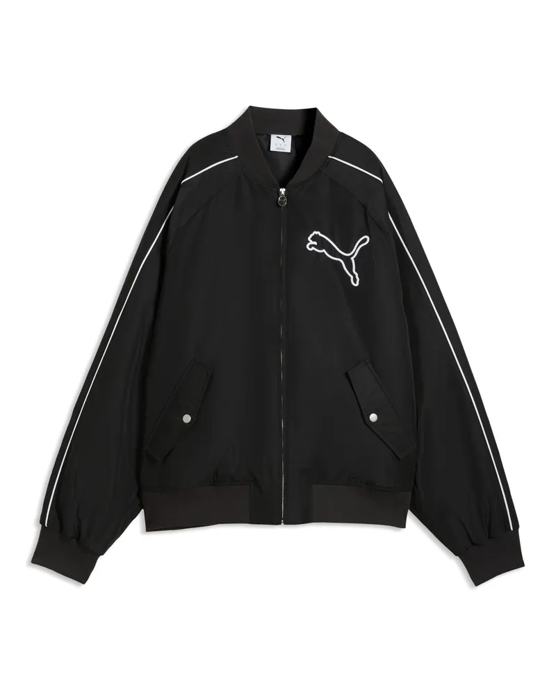 Puma T7 Bomberjacke Unisex, Kleidung, Schwarz Schwarz