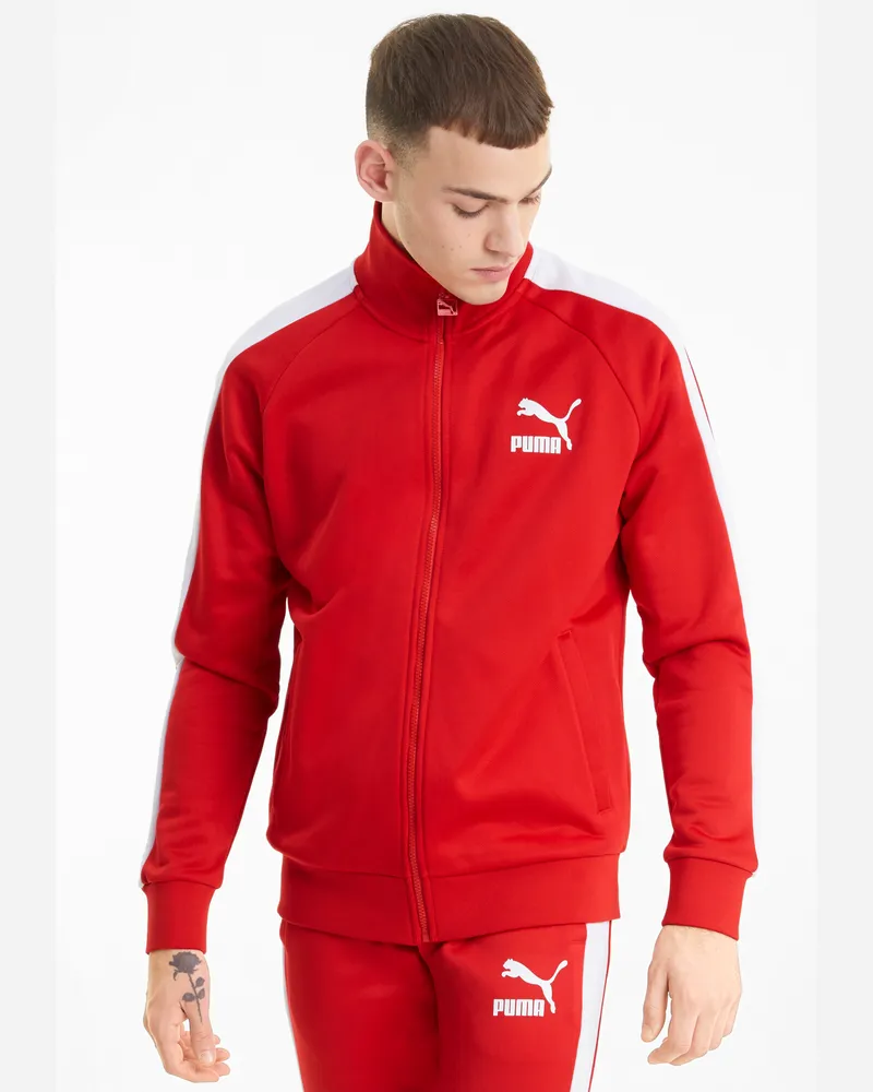 Puma Iconic T7 Trainingsjacke Herren, Kleidung, Rot Rot