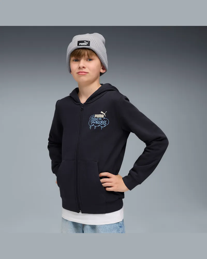 Puma MID90s Jacke mit Reißverschluss Teenager, Kleidung, Blau Blau