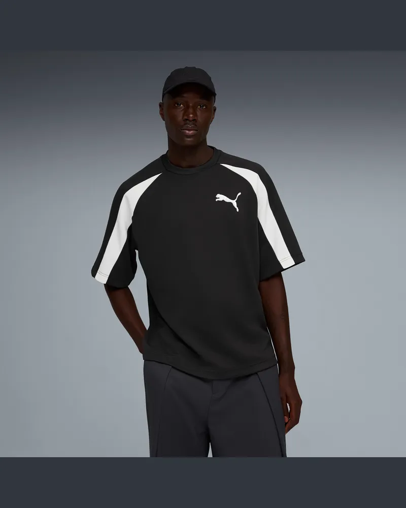 Puma T7 Big Cat T-Shirt Herren, Kleidung, Schwarz Schwarz