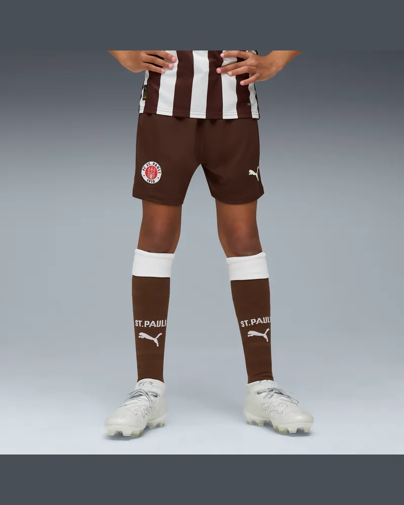 Puma FC St. Pauli 25/26 Shorts Teenager, Kleidung, Braun Braun