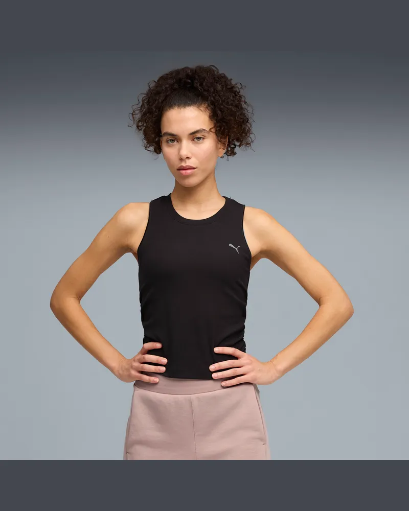 Puma CLOUDSPUN Geripptes Tanktop Damen, Kleidung, Schwarz Schwarz
