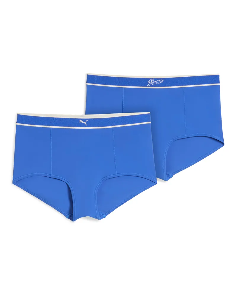 Puma High-Rise Hüftslips Damen (2er-Pack), Kleidung, Blau Blau