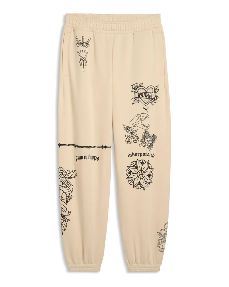 Puma Swish N' Ink Basketball Jogginghose Herren, Accessoires Beige