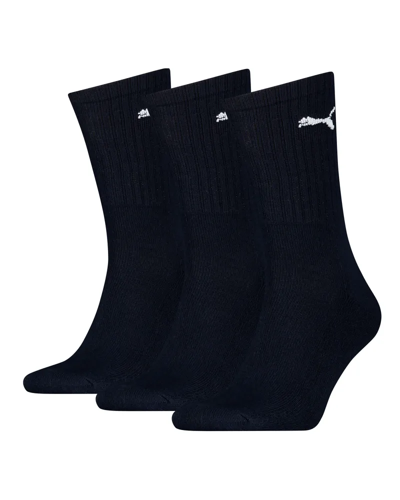 Puma Kurze Crew-Socken Unisex (3er-Pack), Kleidung, Blau Blau