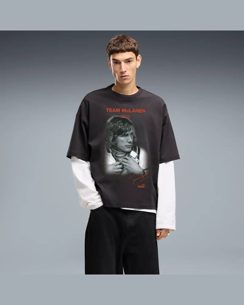Puma McLAREN RACING James Hunt Oversized T-Shirt Herren, Accessoires, Grau Grau