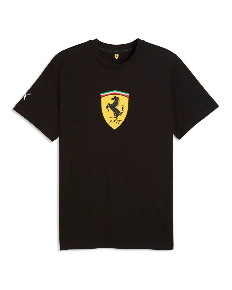 Puma Scuderia Ferrari ColouRot Shield T-Shirt Herren, Accessoires, Schwarz Schwarz
