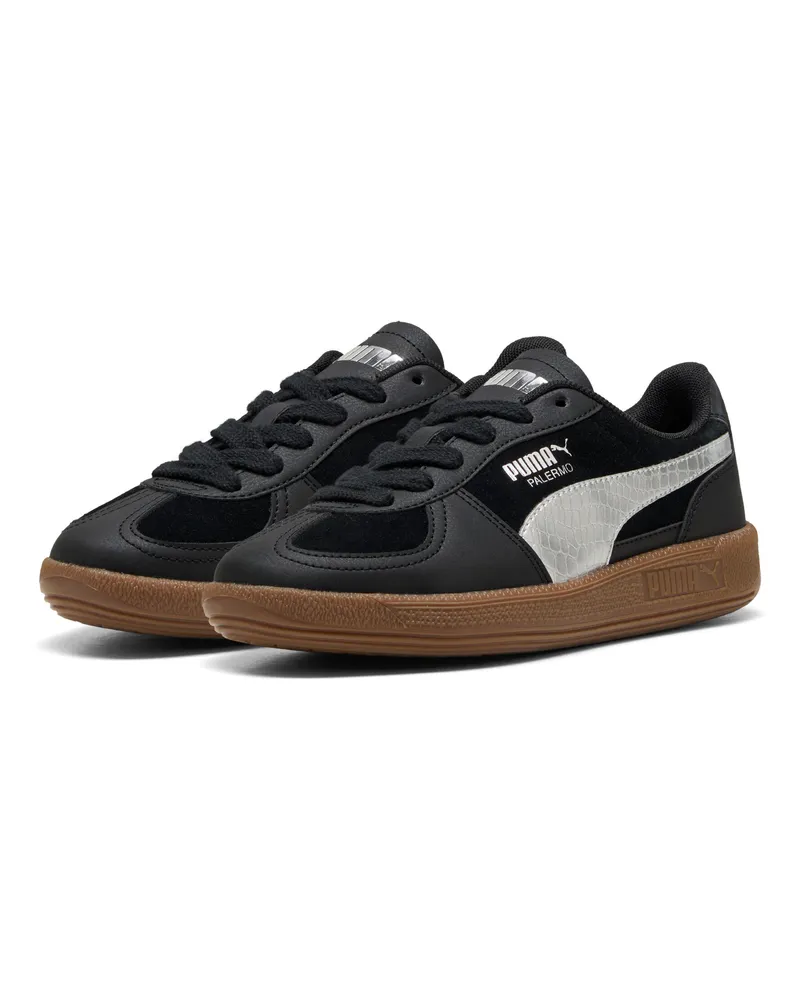 Puma Palermo Metallisch Safari Sneakers Teenager, Accessoires, Schwarz Schwarz