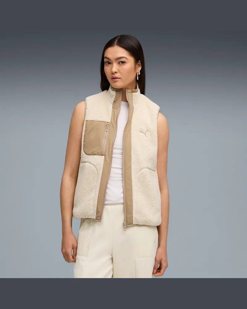 Puma Hybrid Sherpa Wendbare Weste Damen, Kleidung, WeiÃŸ Weiãÿ