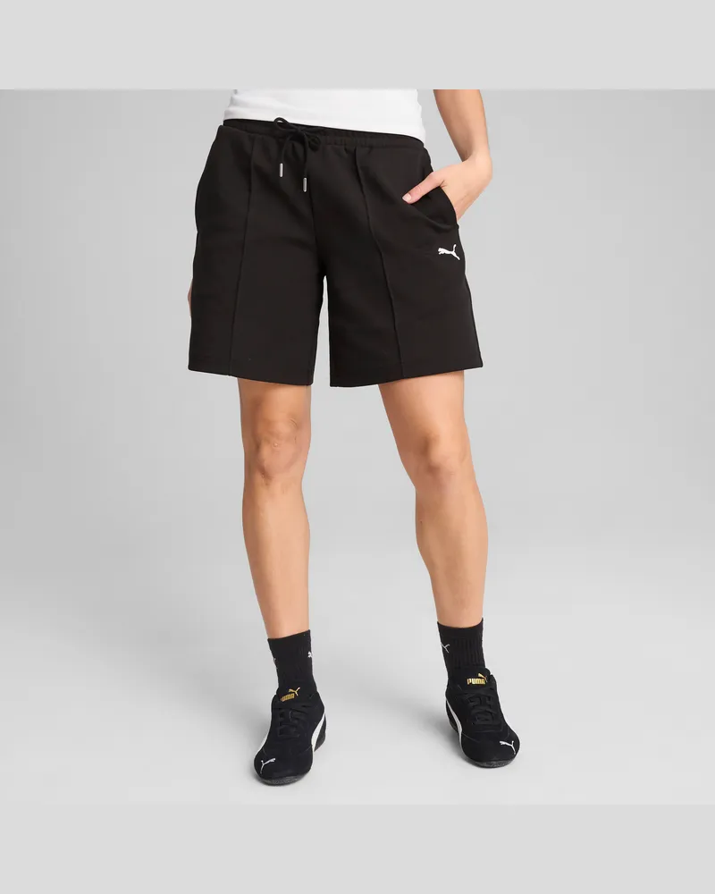 Puma WARDROBE ESS Lange Relaxed Fit 8" Shorts Damen, Accessoires, Schwarz Schwarz