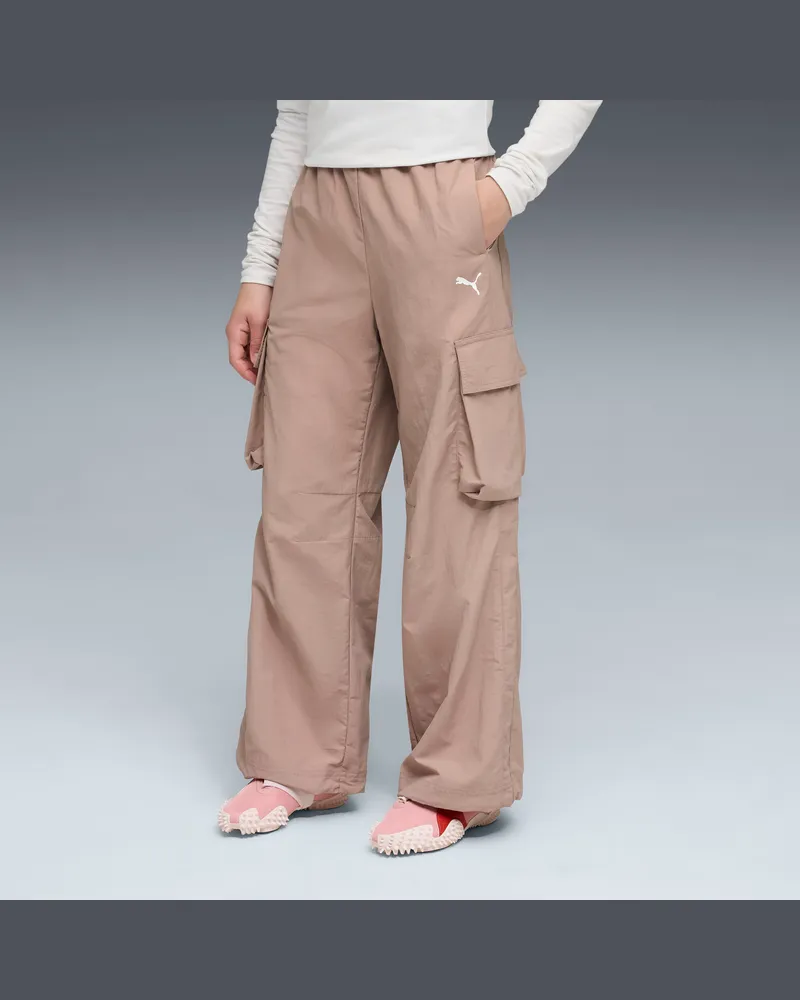 Puma T7 Relaxed Cargohose Teenager, Kleidung Beige