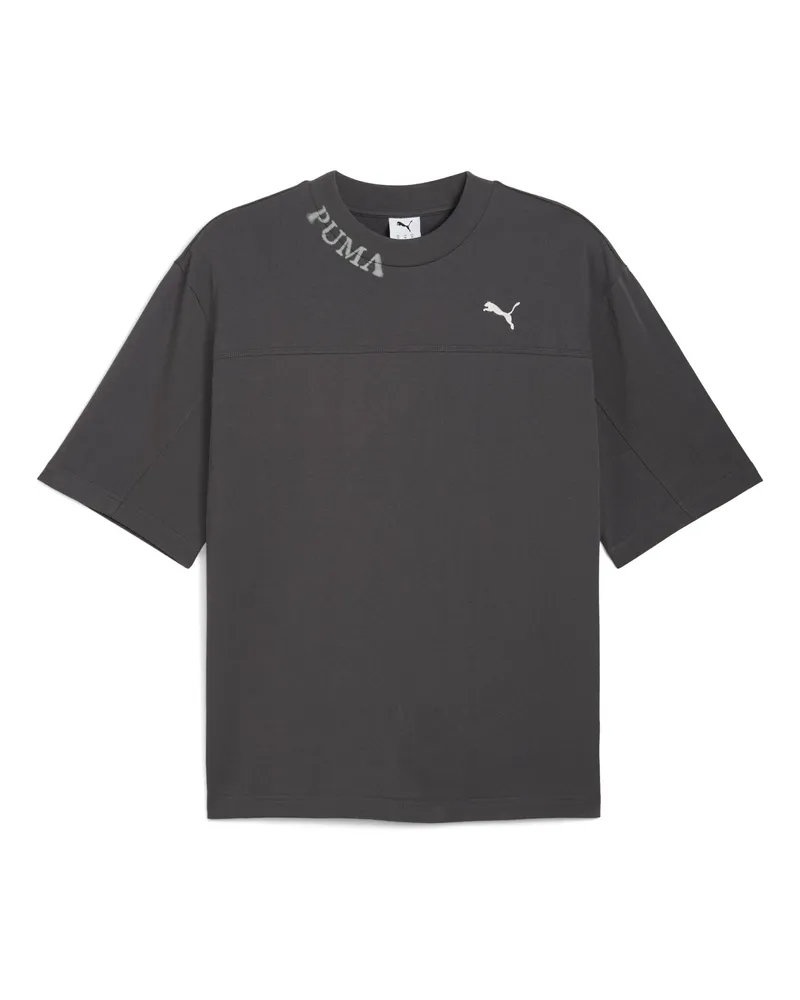 Puma Washed Out Boxy T-Shirt Unisex, Kleidung, Grau Grau