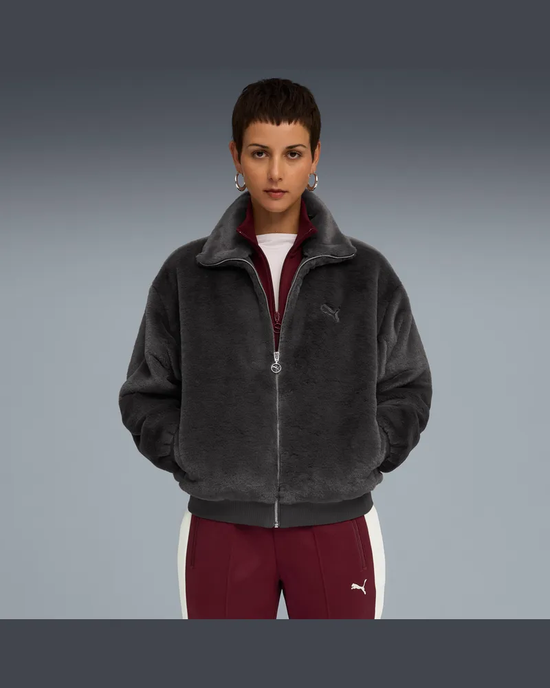 Puma Wardrobe Essentials Weiche Fleecejacke Damen, Kleidung, Grau Grau