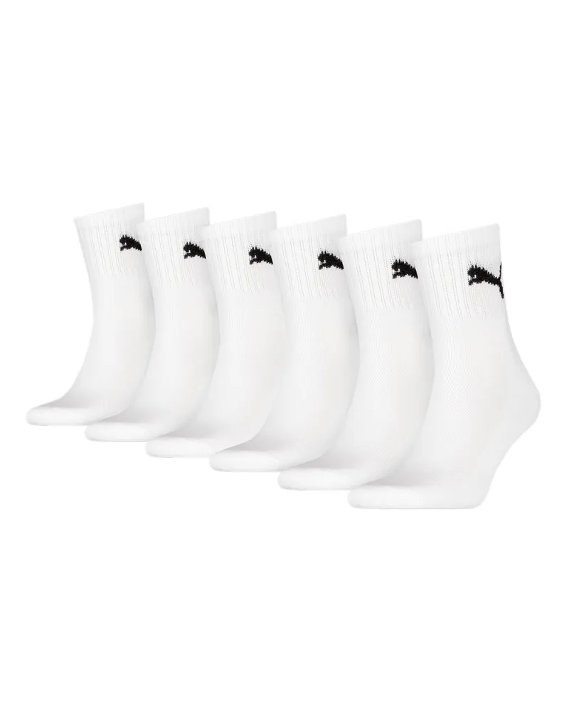 Puma Kurze Crew-Socken im 6er-Pack, Kleidung, Weiß Weiß