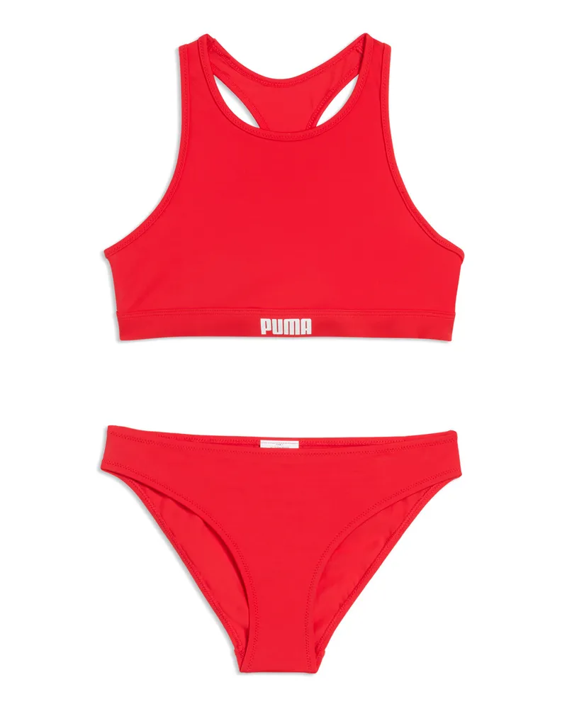 Puma Bikini mit Ringerrücken Mädchen, Kleidung, Rot Rot