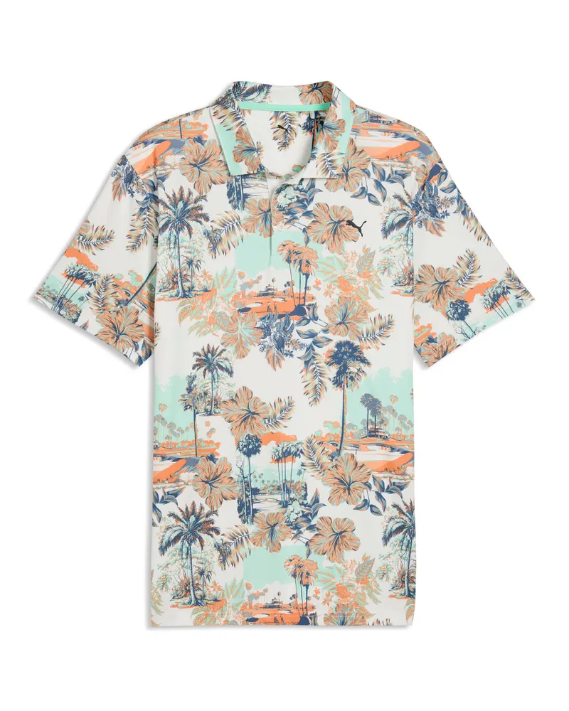 Puma CLOUDSPUN Palm Golfpolo Herren, Kleidung, Weiß Weiß
