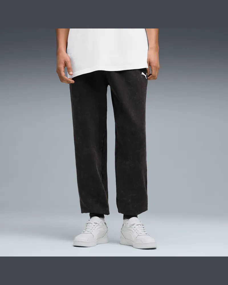 Puma Essentials Elevated Relaxed Wash Jogginghose Herren, Kleidung, Schwarz Schwarz