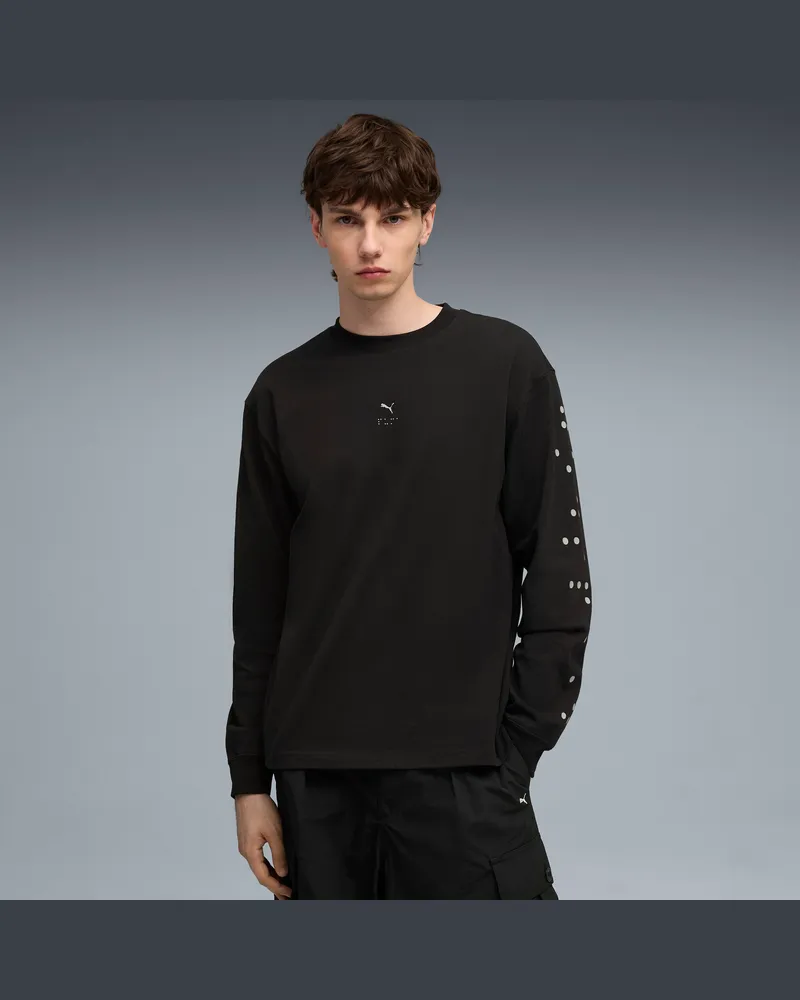 Puma GRAPHIC Braille Langarmshirt Herren, Kleidung, Schwarz Schwarz