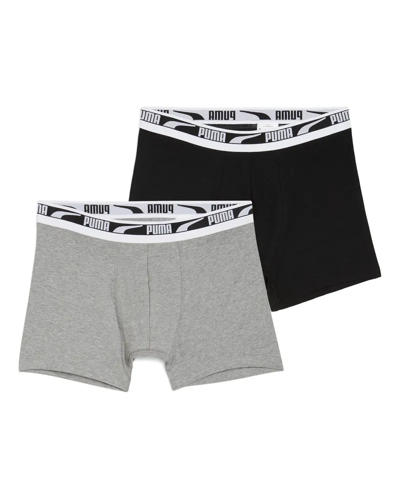 Puma Boxershorts Herren (2er-Pack), Kleidung, Grau Grau