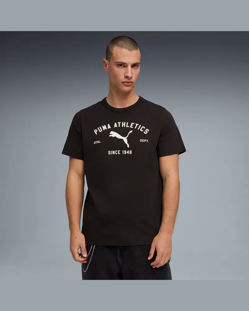 Puma Class T-Shirt mit Grafik Herren, Kleidung, Schwarz Schwarz