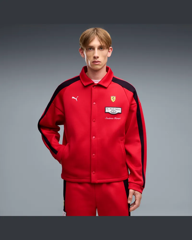 Puma Ferrari T7 Trainingsjacke Herren, Kleidung, Rot Rot