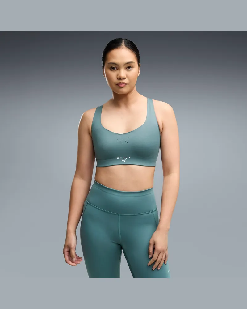 Puma x HYROX PWRMODE Sport-BH Damen, Kleidung, Grün Grün