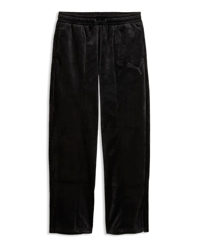 Puma Essentials Elevated Velour Relaxed Hose Teenager, Accessoires, Schwarz Schwarz