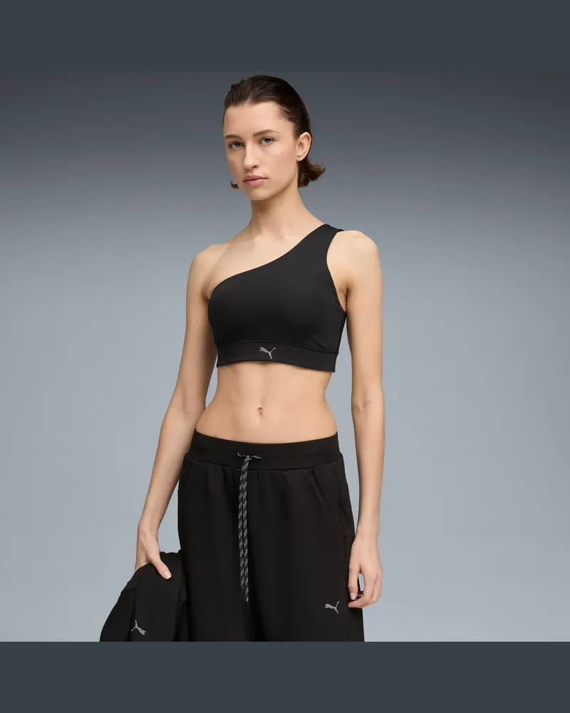 Puma SHAPE Asymmetrischer BH Damen, Kleidung, Schwarz Schwarz