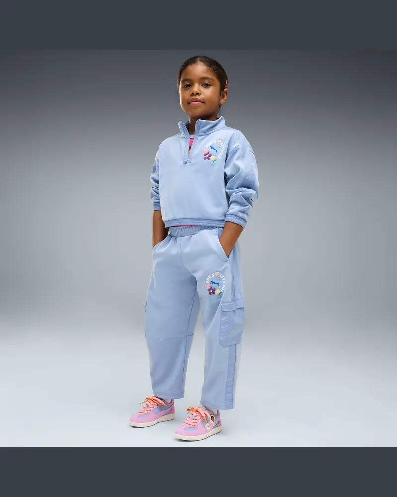 Puma x DORA THE EXPLORER T7 Relaxed Barrel-Hose Kinder, Kleidung, Blau Blau